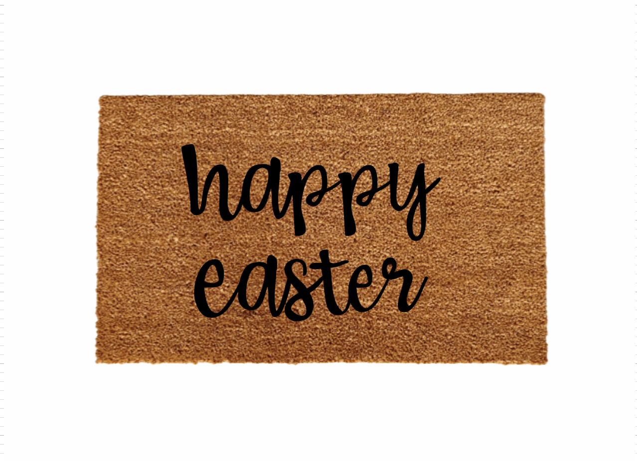 Happy Easter Doormat - Funny Cute Welcome Mat Front Door