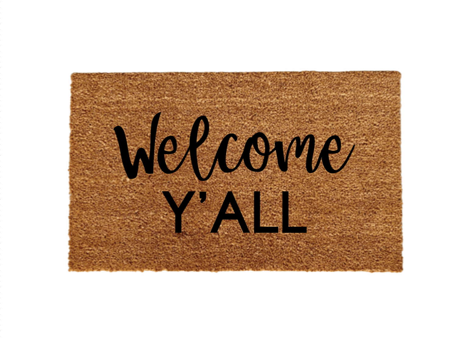 Welcome Y'all Doormat - Funny Cute Welcome Mat Front Door