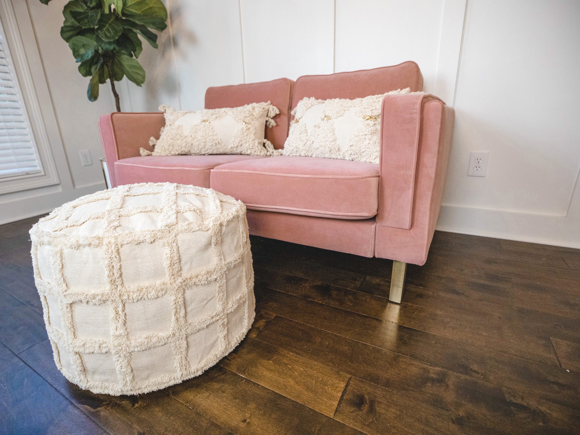 Cotton Moroccan Pouf Without Filler - Handmade Boho Home Decor