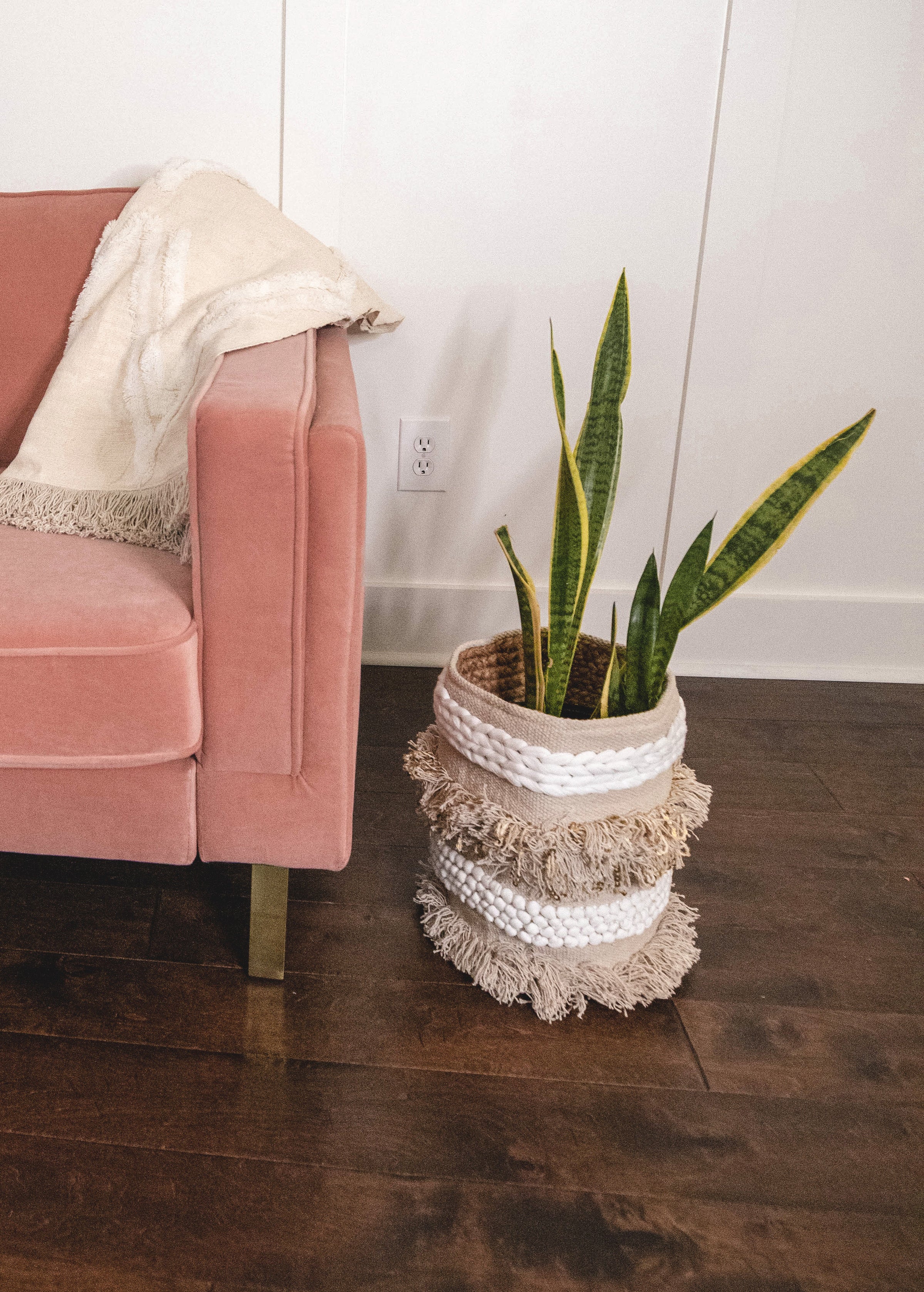 Moroccan Wedding Basket - Handmade Boho Home Decor