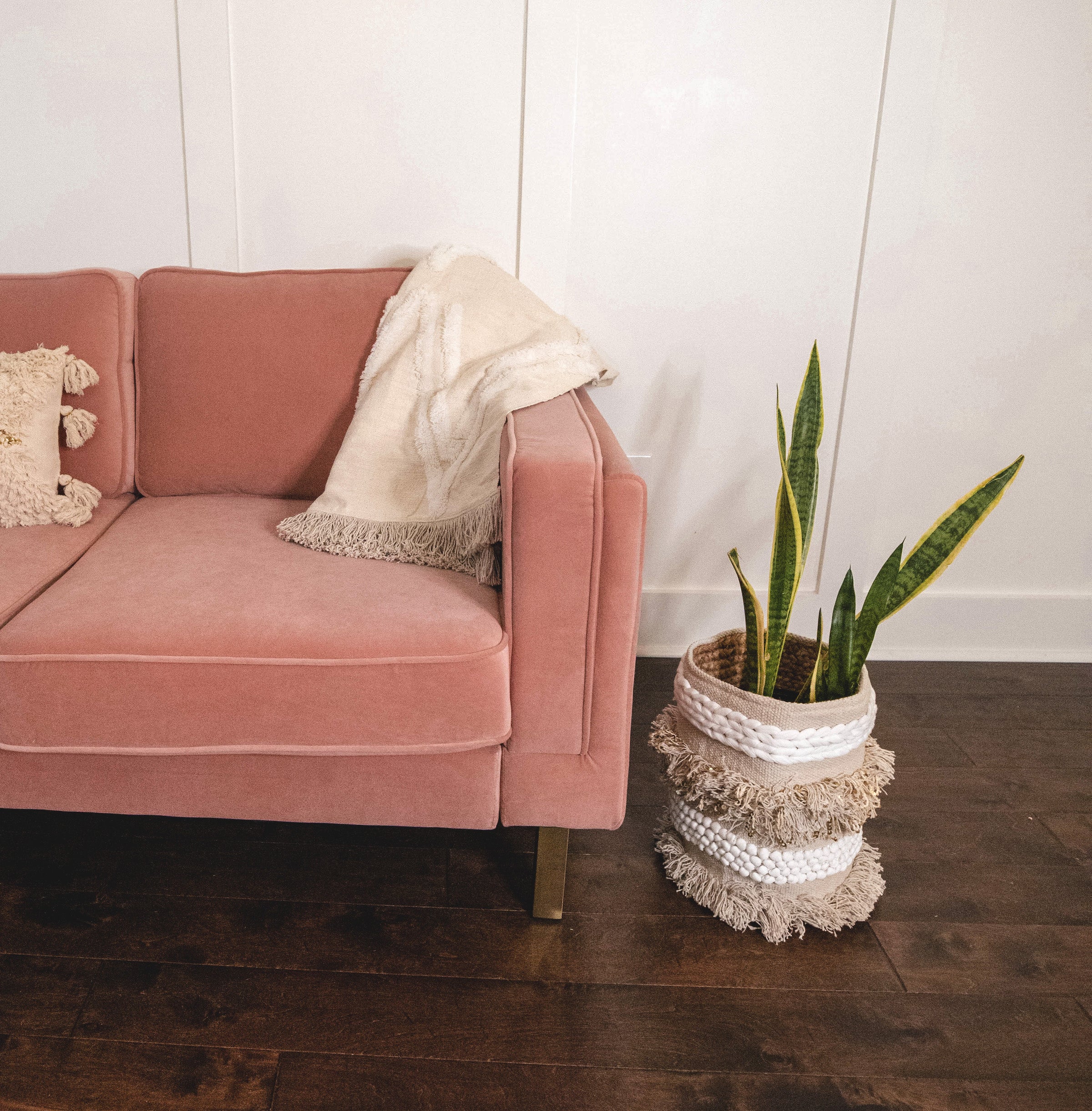 Moroccan Wedding Basket - Handmade Boho Home Decor