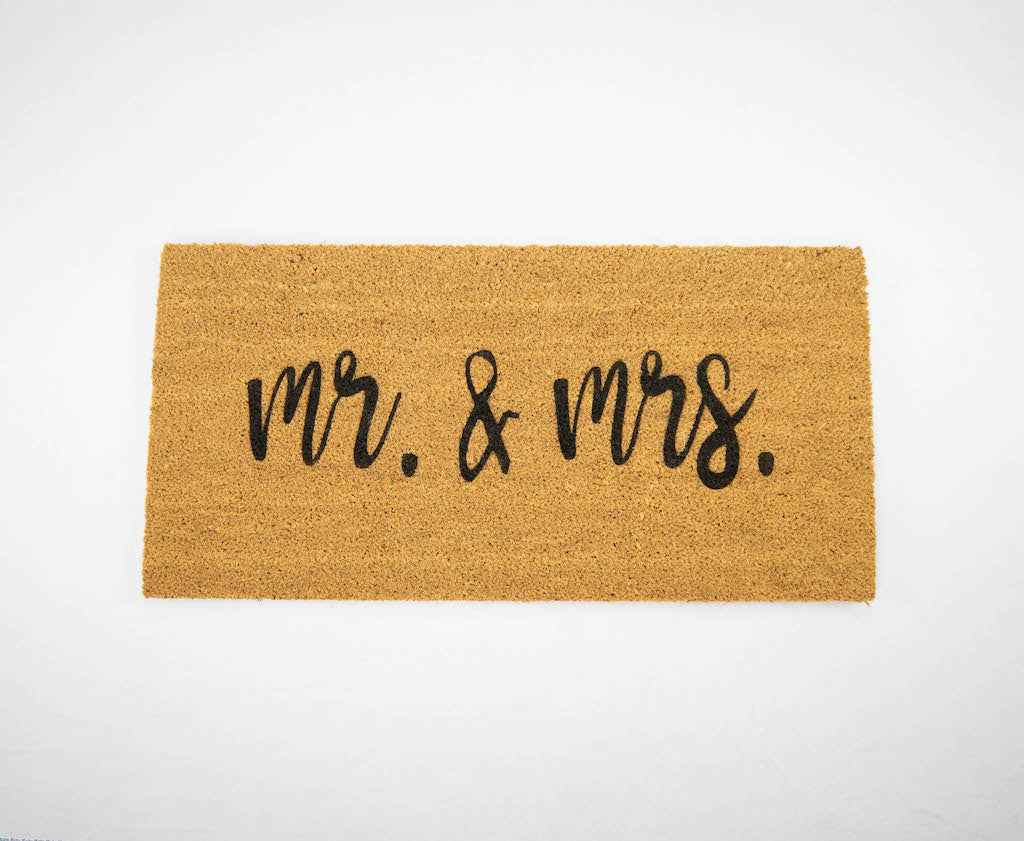Mr. and Mrs. doormat - Funny Cute Welcome Mat Front Door