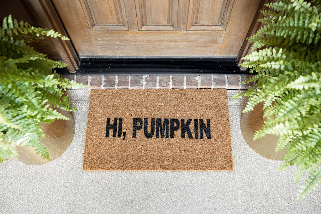 Hi Pumpkin Cute Fall Doormat