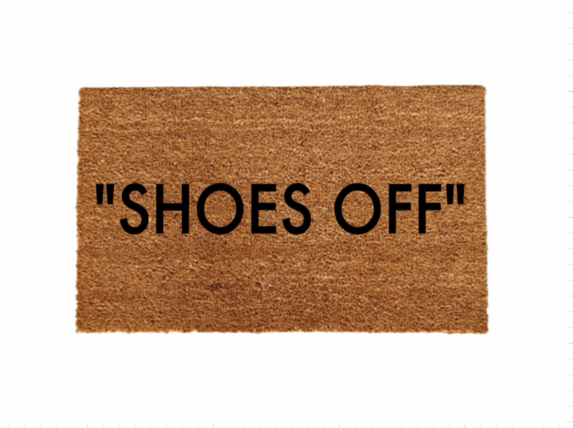 "Shoes Off" Doormat - Funny Cute Welcome Mat Front Door