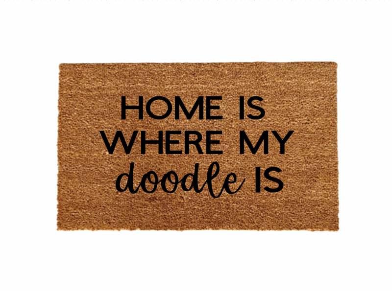Home is where my doodle is Doormat