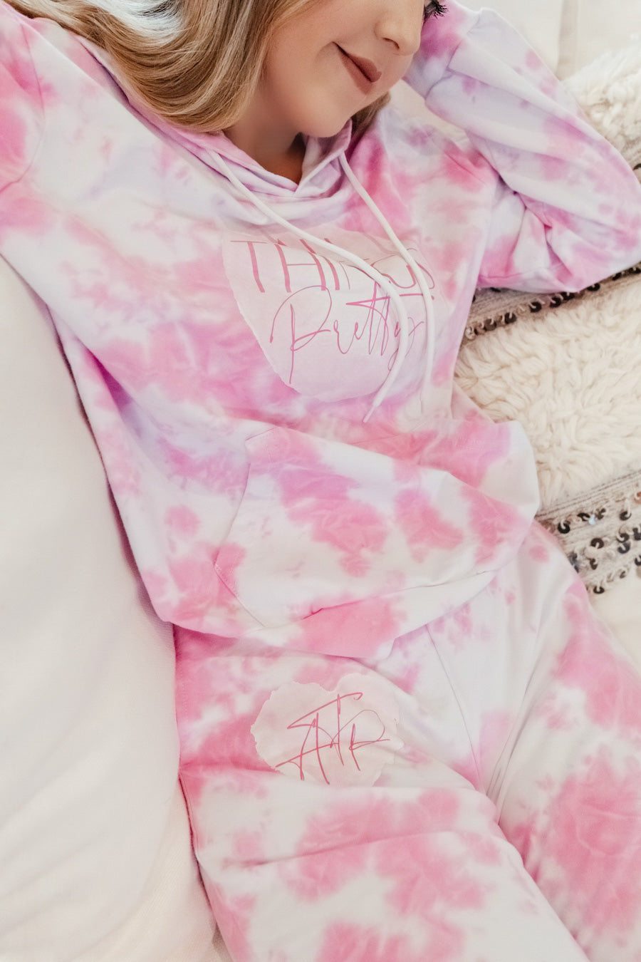 All Things Pretty Pink Tie Dye Merch Sweatsuit