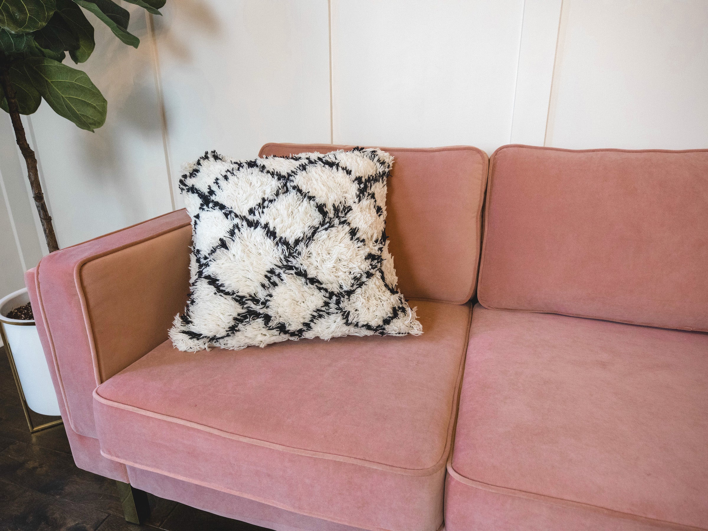 Wool Moroccan pillow - Boho Home Decor Accent