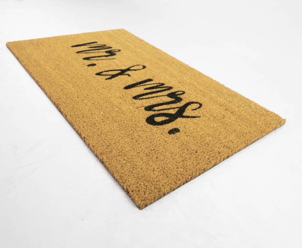 Mr. and Mrs. doormat - Funny Cute Welcome Mat Front Door