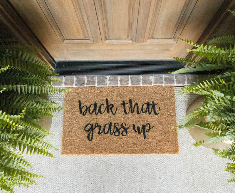 Back That Grass up Cute Doormat
