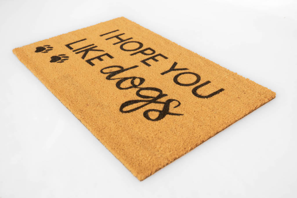 I hope You Like Dogs Paw Print Cute doormat