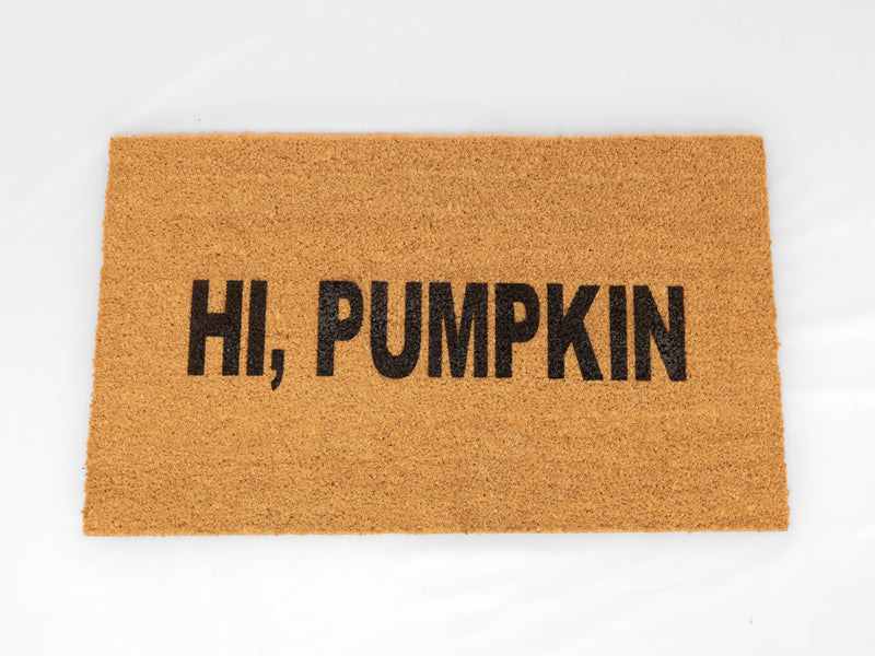 Hi Pumpkin Cute Fall Doormat