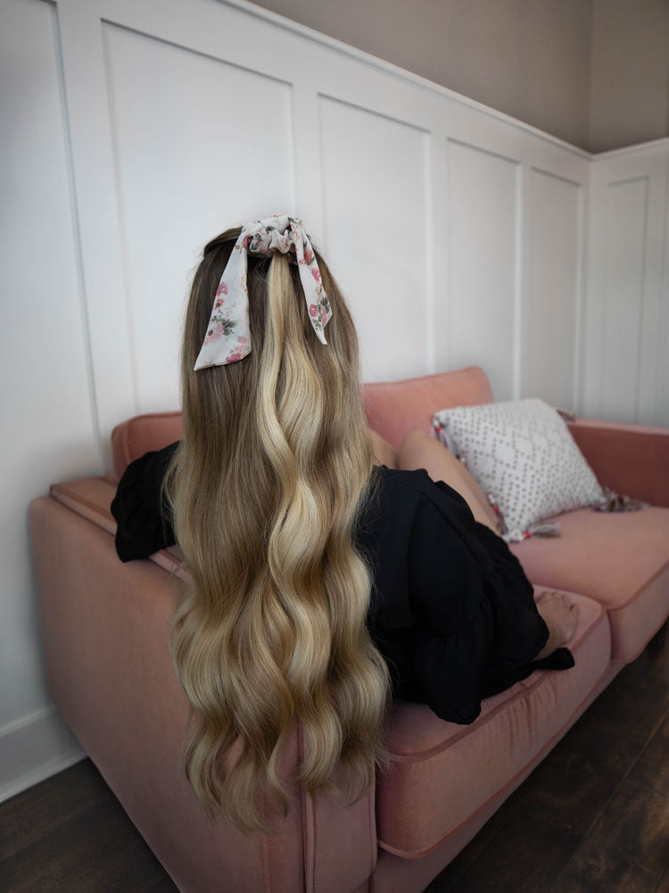 Pink Rose Hair Tie - Cute Boho Hair Accessory