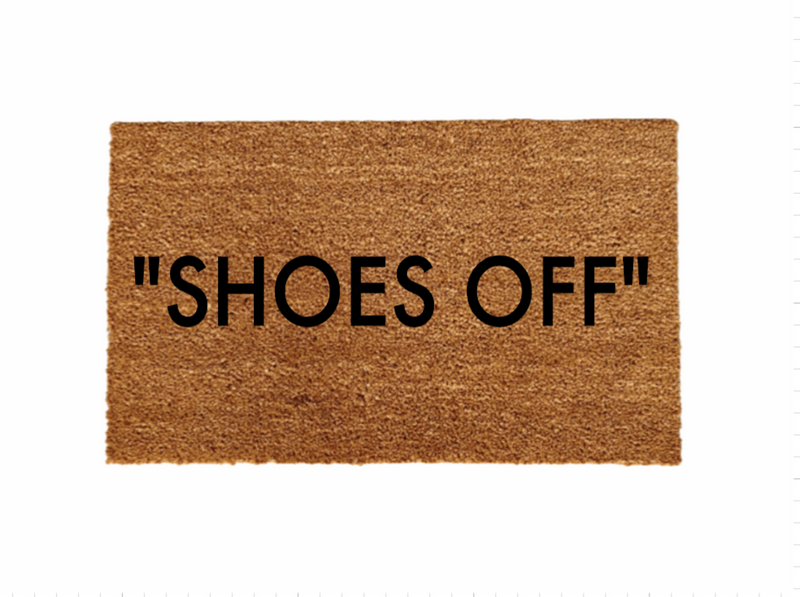 "Shoes Off" Doormat