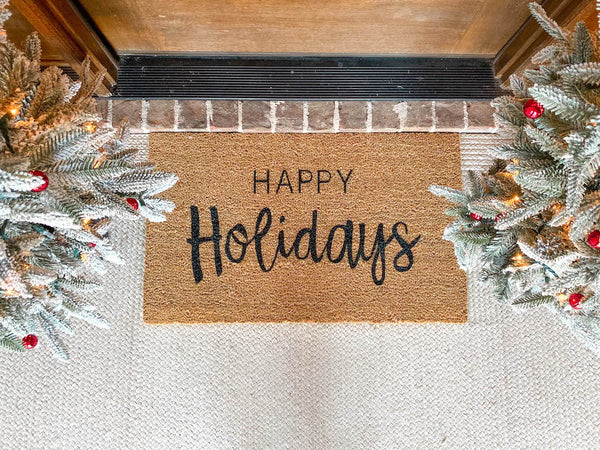 Happy Holidays Seasonal Cute Doormat