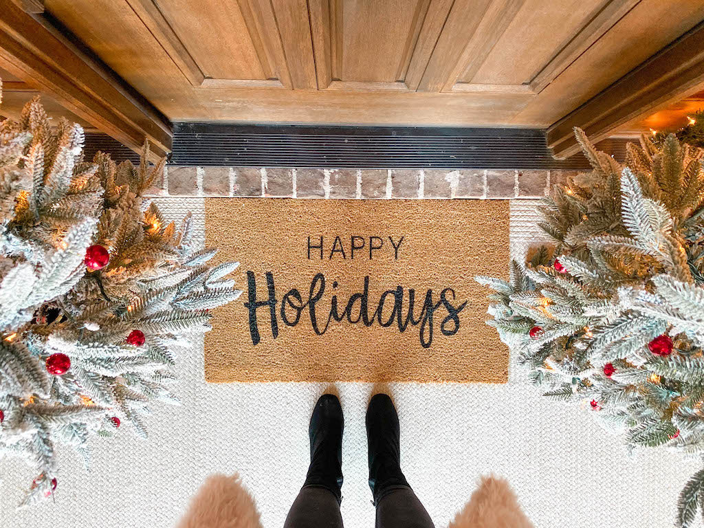 Happy Holidays Seasonal Cute Doormat